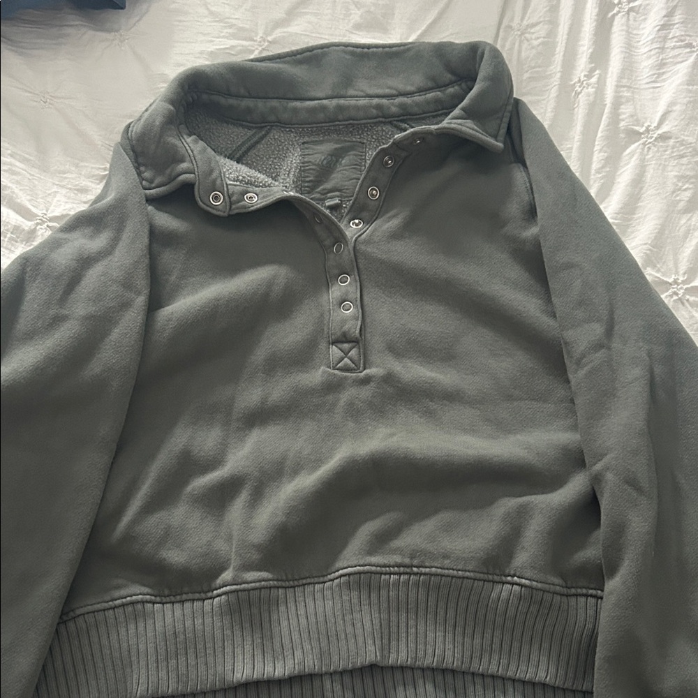 Aerie Sage Crop Sweatshirt